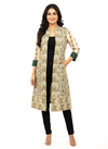 The Beige Pure Kantha Silk Long Jacket