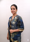The Abstract Indigo Ajrak Jacket