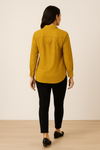 Mustard Kalamkari Applique Shirt
