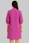 Purple Linen Dress With Handwork