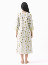 Green Polka Dot Dress with Hand Work