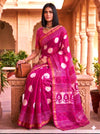 The Rani Pink Chanderi Saree