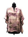 Purple Eco Print Cotton Kaftan Top