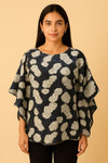 Indigo Eco Print Cotton Kaftan Top