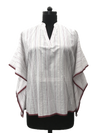 White Cotton Printed Kaftan Top
