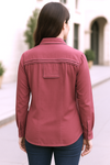 Soft Maroon Kalamkari Applique Shirt