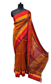 The Rust Maheshwari Silk Saree with Tampere Border