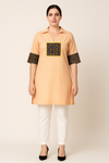 Coral Peach Handloom Cotton Co-ord Set
