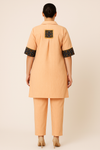 Coral Peach Handloom Cotton Co-ord Set