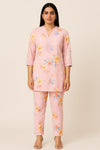 Pink Printed Buttery Co-ord Set