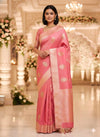 Rose Pink Banarasi Saree