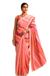 Stripes Pure Linen Saree