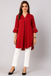 The Red Bemberg Silk Top