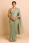 The Soft Green Pure Linen Saree