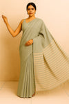 The Soft Green Pure Linen Saree