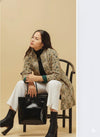 The Beige Pure Kantha Silk Long Jacket