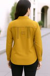 Mustard Kalamkari Applique Shirt