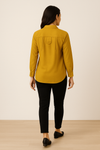 Mustard Kalamkari Applique Shirt