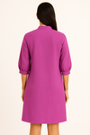 Purple Linen Dress With Handwork