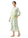 Green Polka Dot Dress with Hand Work