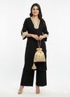 The Black Chanderi Anti-Fit Co-ord Set